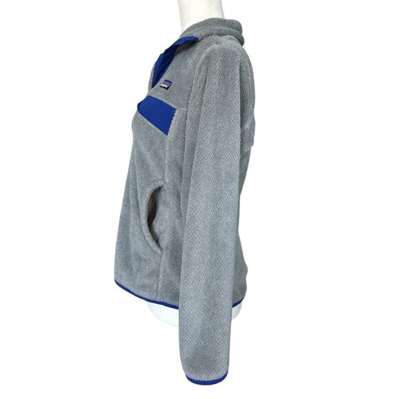 Patagonia Women's Re-Tool Snap-T Pullover Sweatshirt Gray Blue Size Small Fleece - Picture 3 of 8